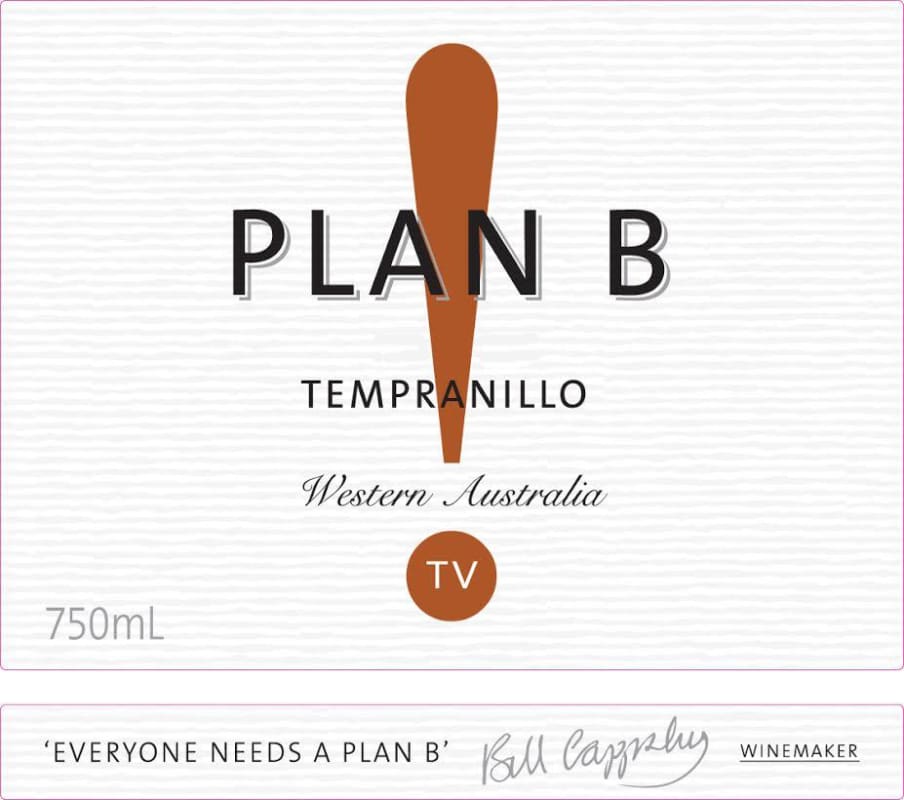 Plan B Wines TV Tempranillo 2014 Front Label