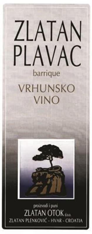 Plenkovic Winery Zlatan Otok Barrique Plavac 2010 Front Label