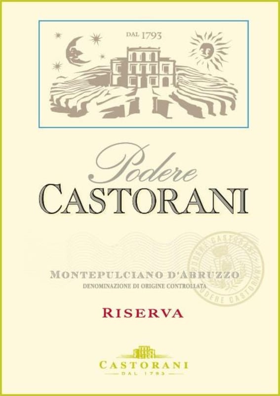 Podere Castorani Montepulciano d'Abruzzo Riserva 2010 Front Label