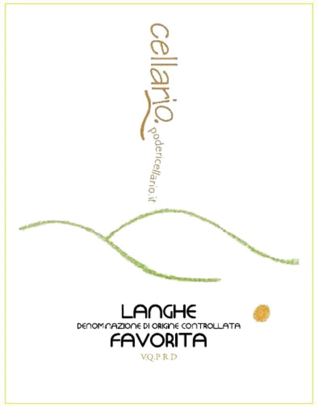 Podere Cellario Langhe Favorita 2015 Front Label