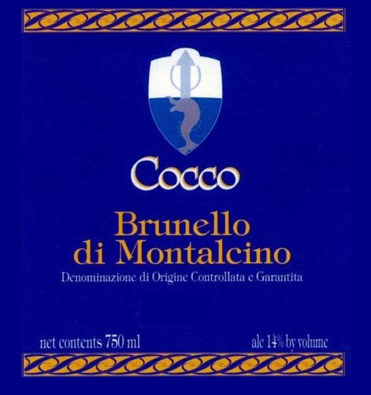 Podere Il Cocco Brunello di Montalcino 2004 Front Label