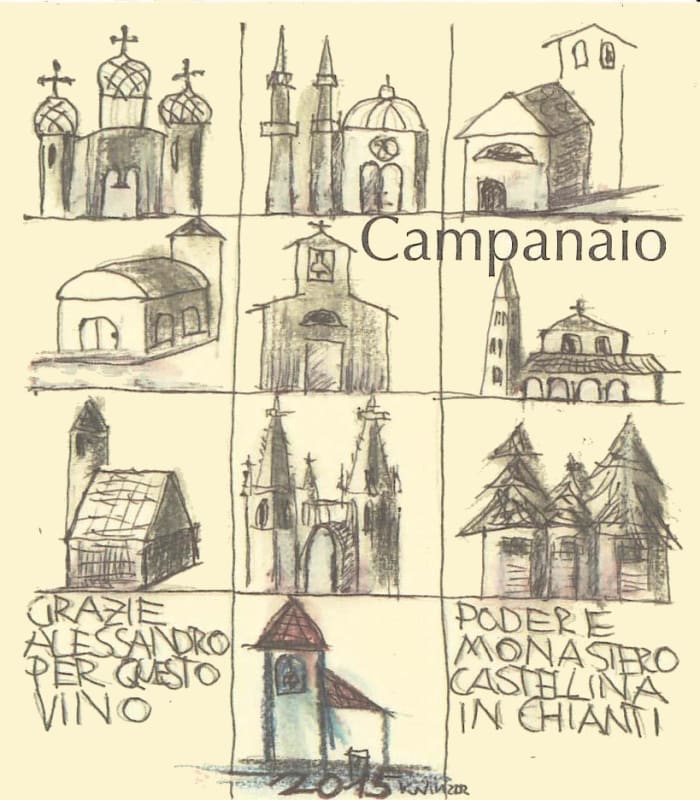 Podere Monastero Campanaio Red 2013 Front Label