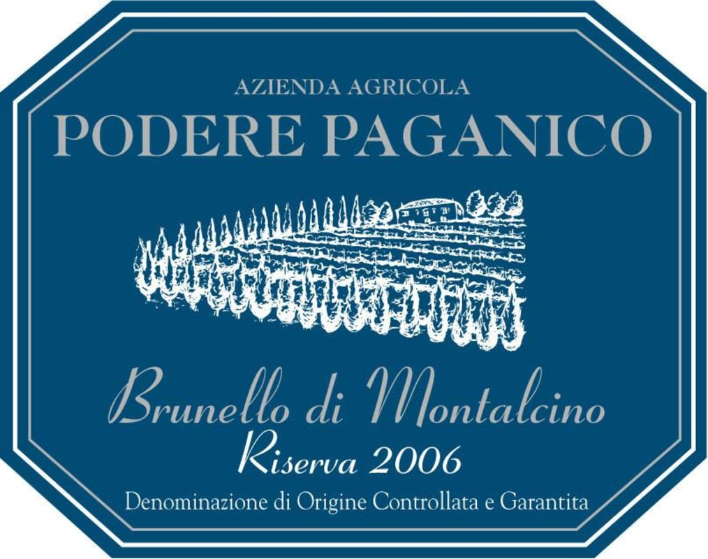 Podere Paganico Brunello di Montalcino Riserva 2006 Front Label