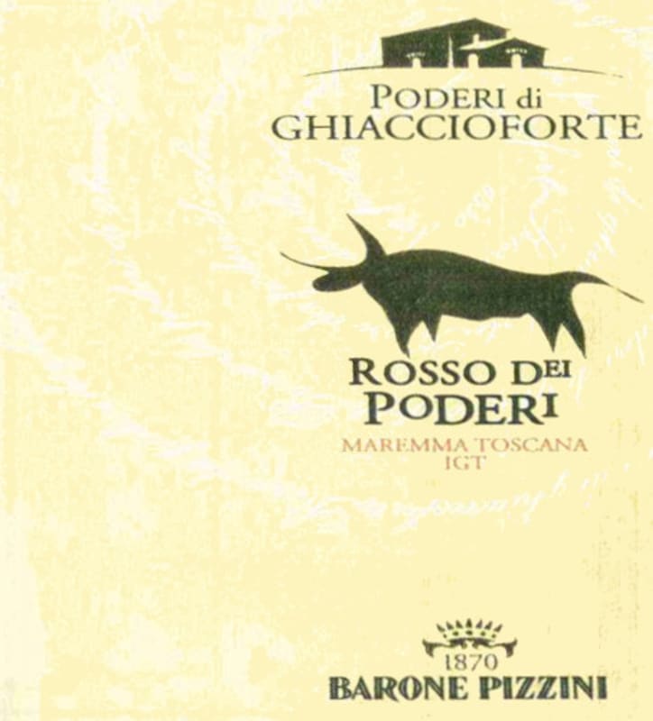 Poderi di Ghiaccioforte Soc. Agr. Maremma Toscana Rosso dei Poderi 2012 Front Label