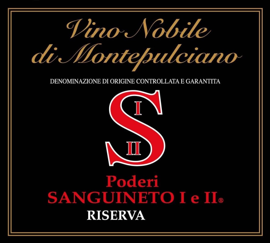 Poderi Sanguineto Vino Nobile di Montepulciano I e II Riserva 2007 Front Label