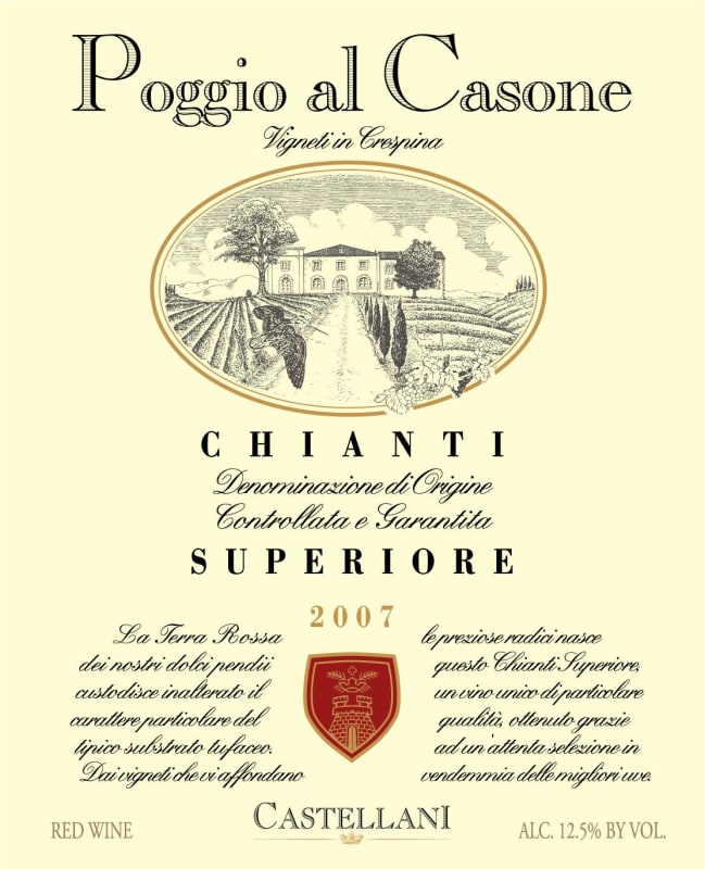 Poggio al Casone Chianti Superiore 2007 Front Label