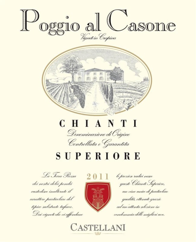 Poggio al Casone Chianti Superiore 2011 Front Label