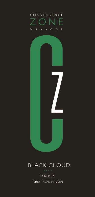 Convergence Zone Cellars CZ Black Cloud Malbec 2011 Front Label