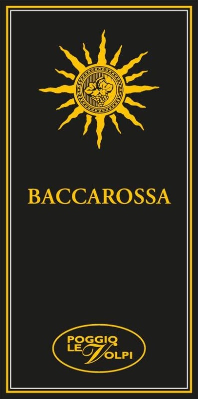 Poggio le Volpi Lazio Baccarossa Rosso 2014 Front Label