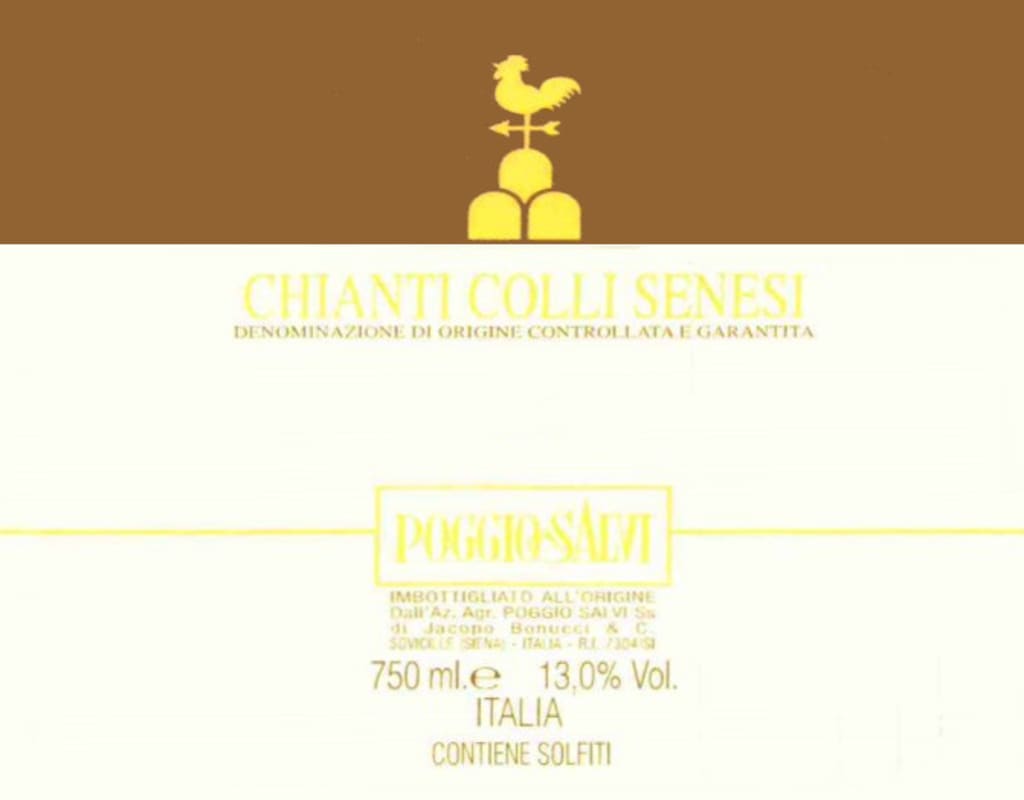 Villa Poggio Salvi Chianti Colli Senesi 2014 Front Label