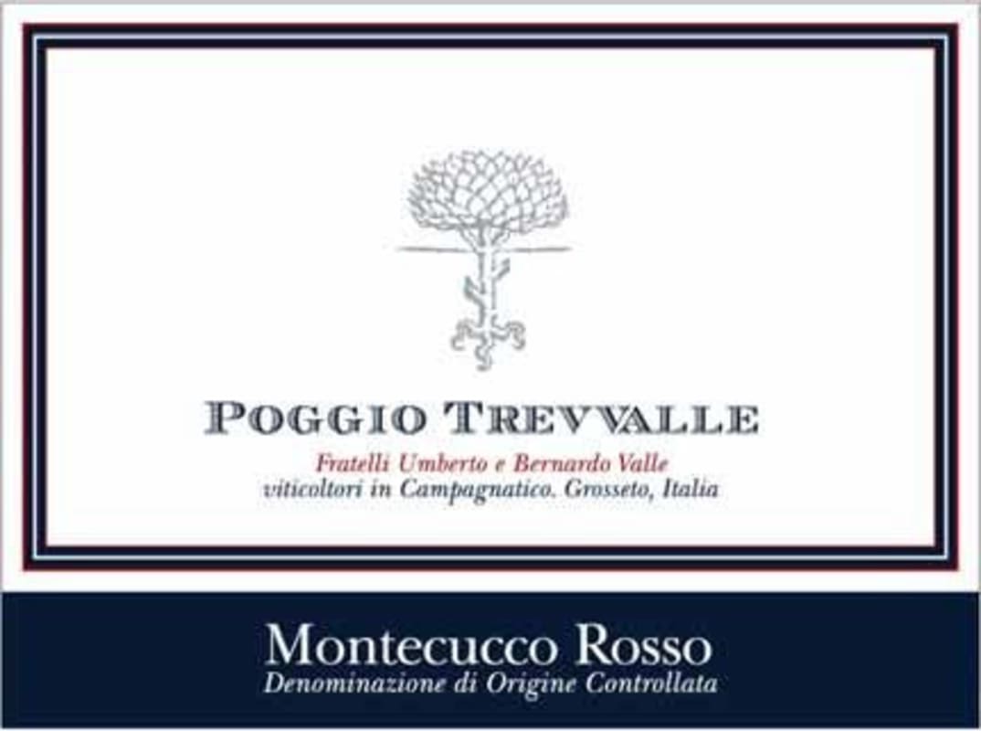 Poggio Trevvalle Montecucco Rosso 2012 Front Label