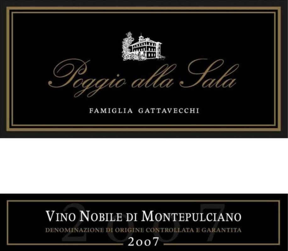 Poggio alla Sala Vino Nobile di Montepulciano 2007 Front Label