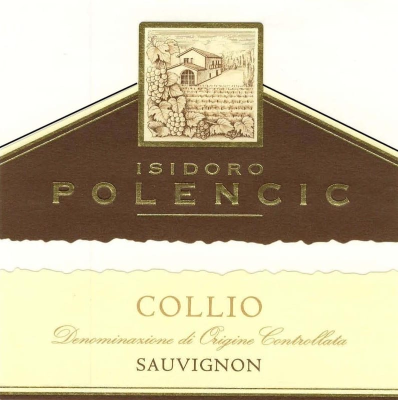 Polencic Isidoro Collio Sauvignon 2013 Front Label