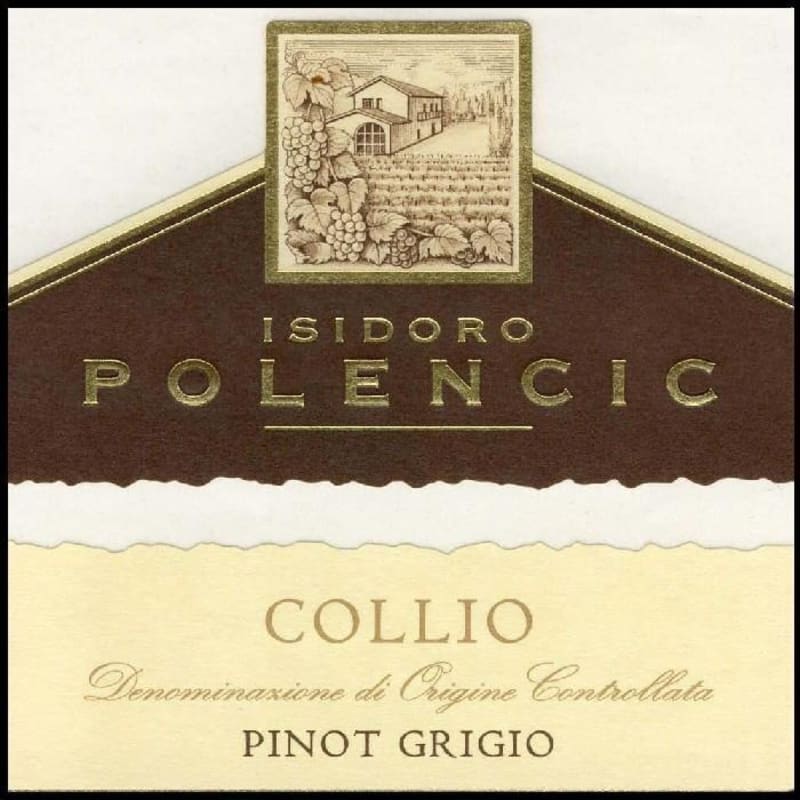 Polencic Isidoro Collio Pinot Grigio 2014 Front Label