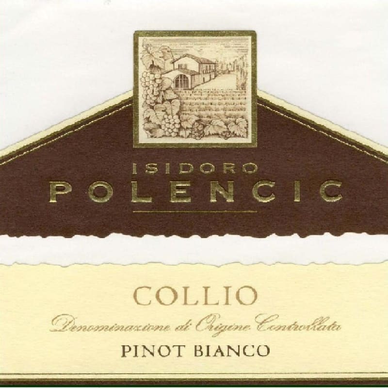 Polencic Isidoro Collio Pinot Bianco 2014 Front Label