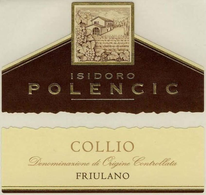 Polencic Isidoro Collio Friulano 2014 Front Label