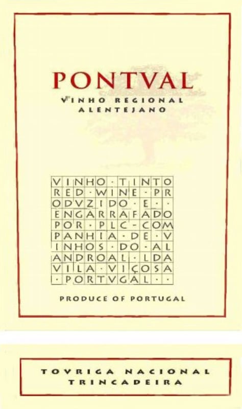 Pontval Wines Touriga Nacional Trincadeira 2013 Front Label
