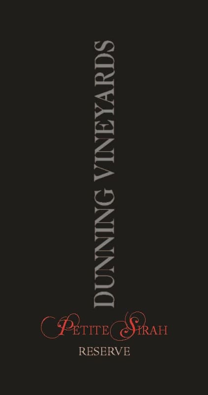 Dunning Private Reserve Petite Sirah 2010 Front Label