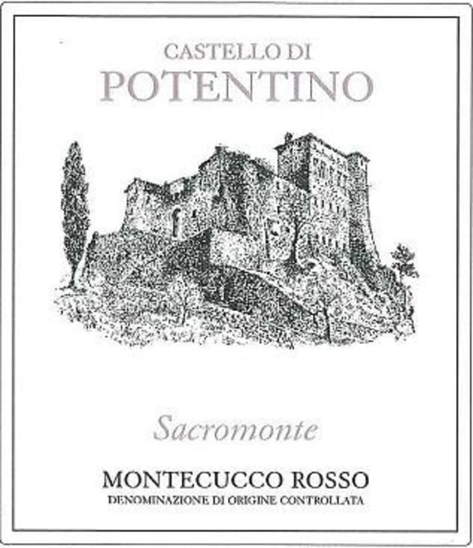 Potentino Società Agricola SRL Montecucco Sacromonte Rosso 2012 Front Label