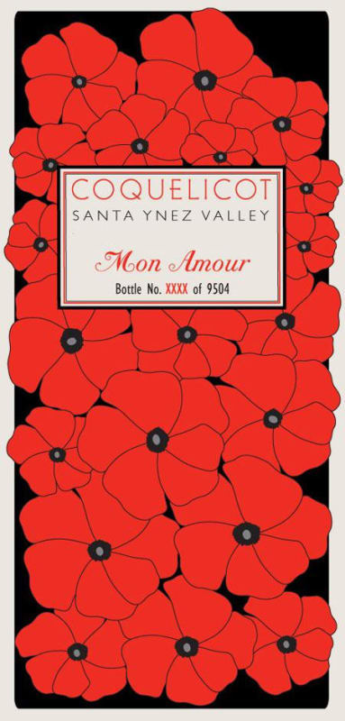 Coquelicot Estate Vineyard Mon Amour 2007 Front Label