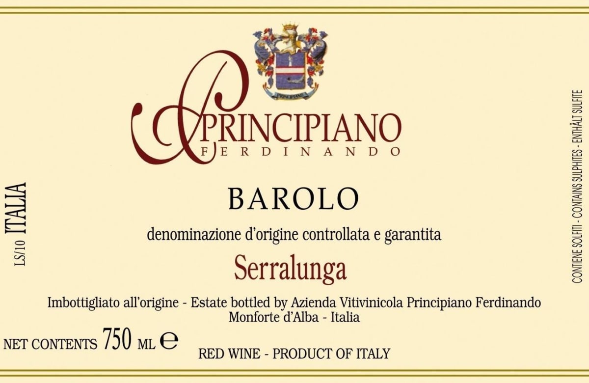 Ferdinando Principiano Barolo Serralunga 2011 Front Label