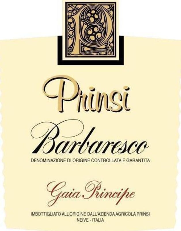 Prinsi Barbaresco Gaia Principe 2007 Front Label