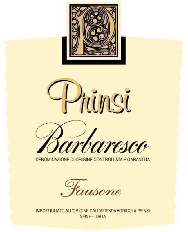 Prinsi Barbaresco Fausone Riserva 2006 Front Label