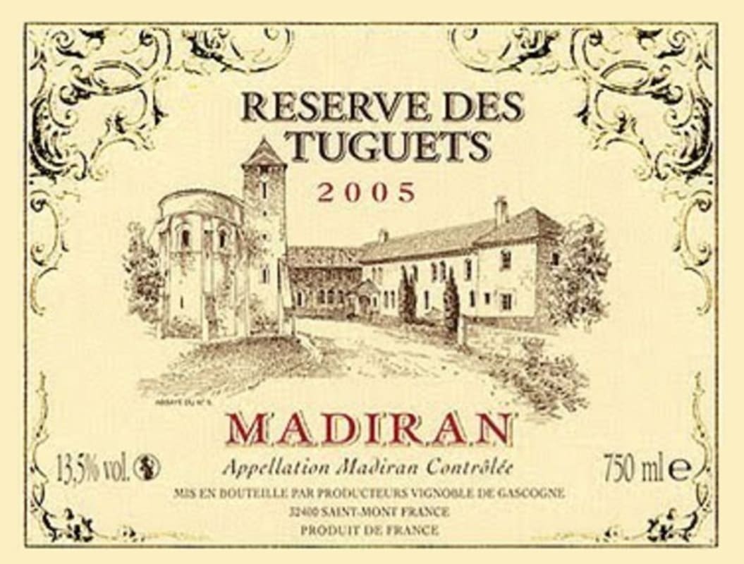 Producteurs Plaimont Madiran Reserve des Tuguets 2005 Front Label