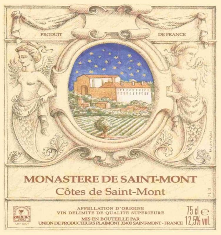 Producteurs Plaimont Monastere de Saint-Mont Rouge 2004 Front Label