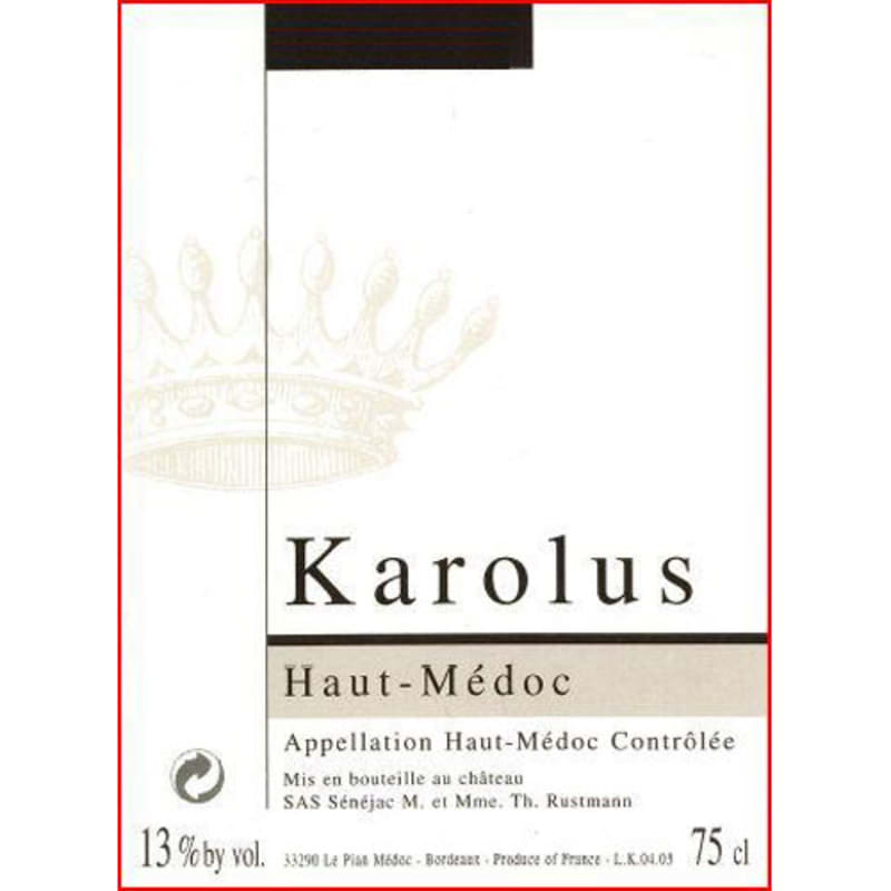 Karolus Haut Medoc (1.5L Magnum) 2000 Front Label