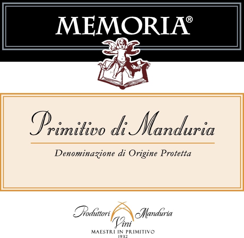 Produttori Vini Manduria Primitivo di Manduria Memoria 2013 Front Label