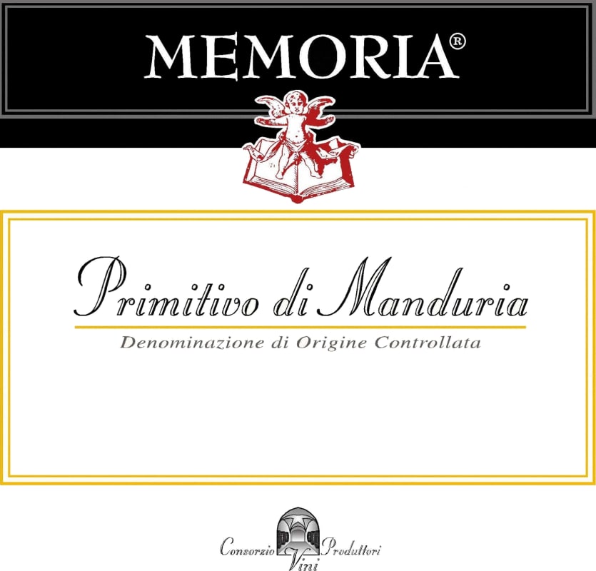Produttori Vini Manduria Primitivo di Manduria Memoria 2012 Front Label