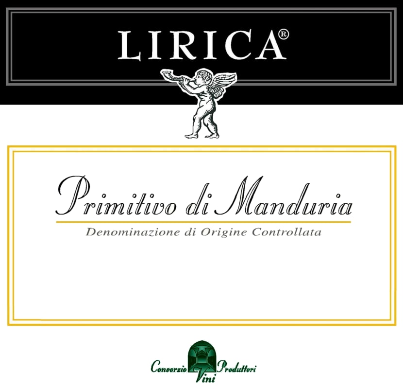 Produttori Vini Manduria Primitivo di Manduria Lirica 2010 Front Label