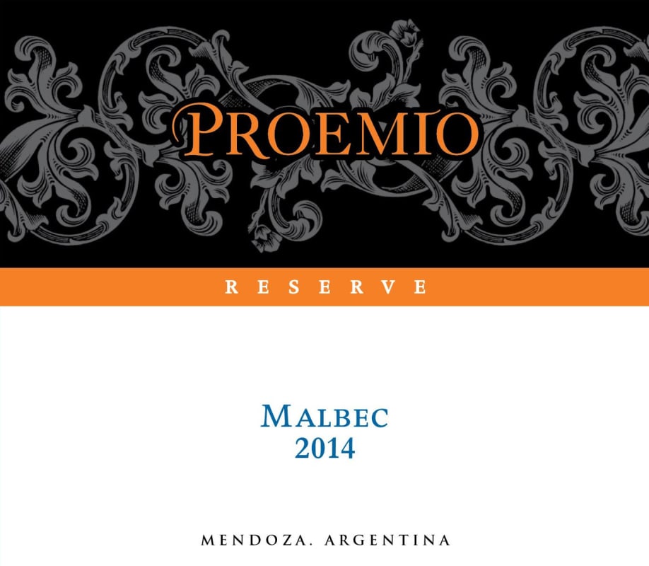 Proemio Wines Reserve Malbec 2014 Front Label