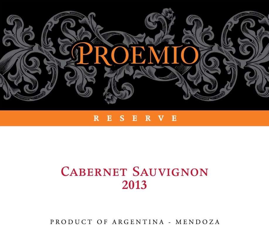 Proemio Wines Reserve Cabernet Sauvignon 2013 Front Label