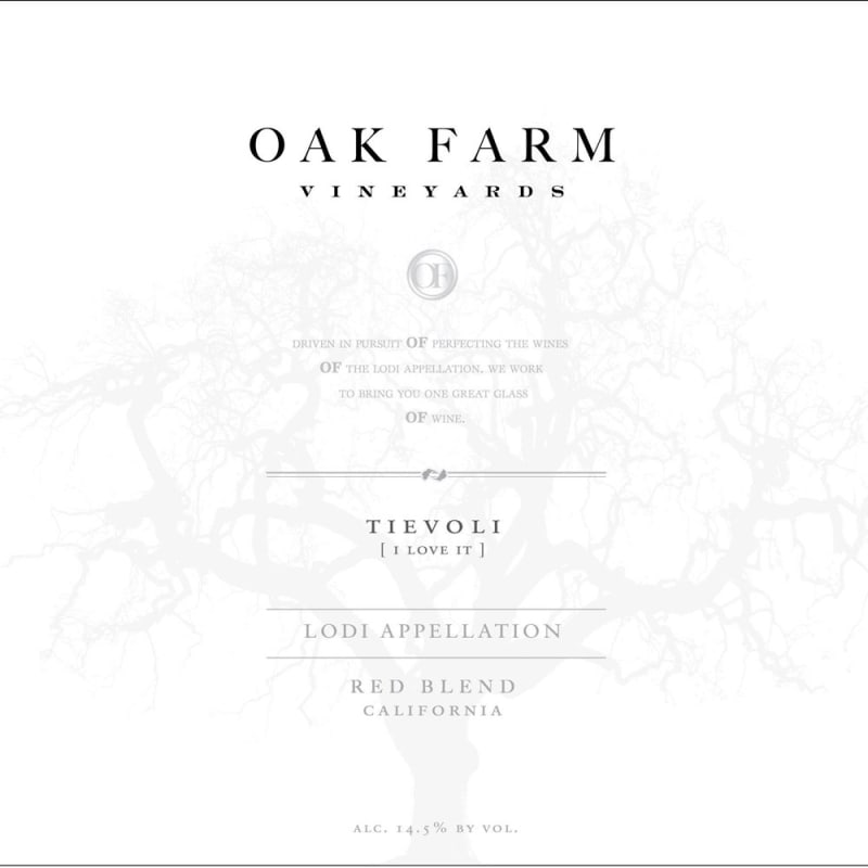 Oak Farm Tievoli Red Blend 2016 Front Label