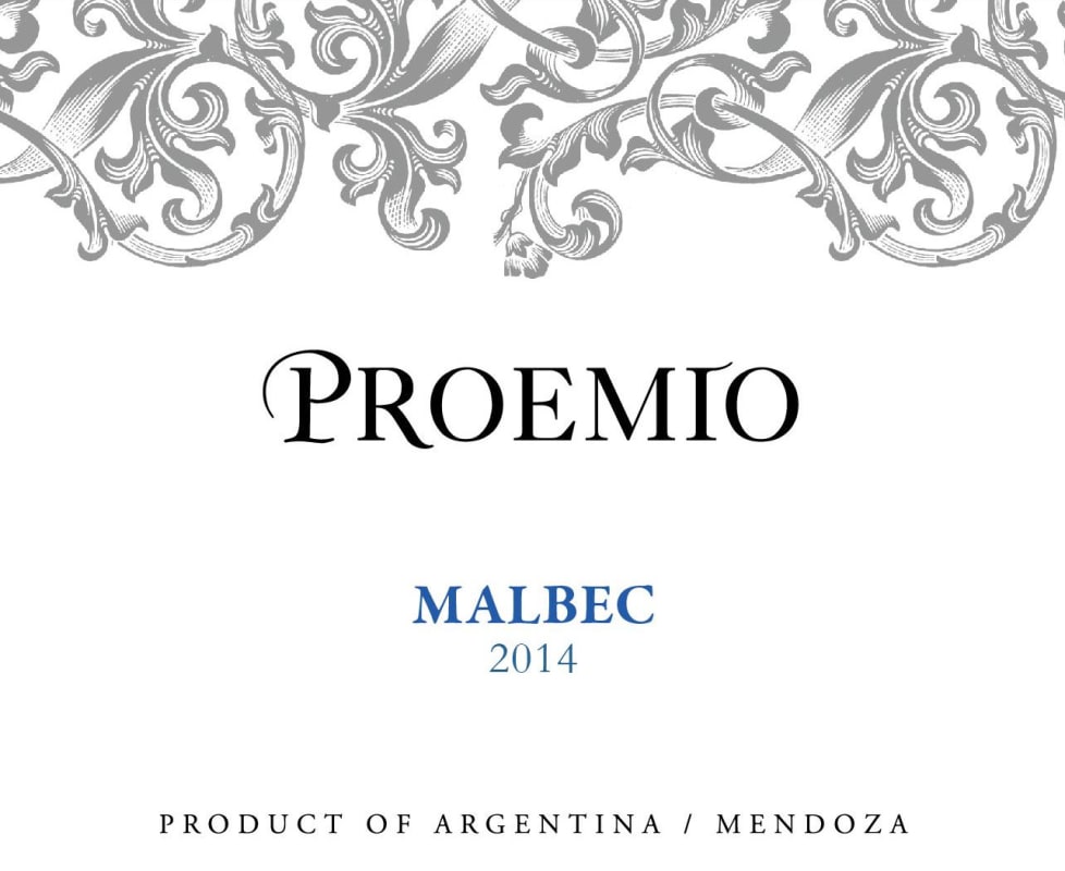 Proemio Wines Malbec 2014 Front Label