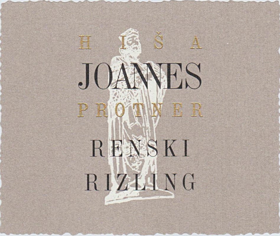 Protnerjeva Hisa Joannes Protner Renski Rizling 2013 Front Label