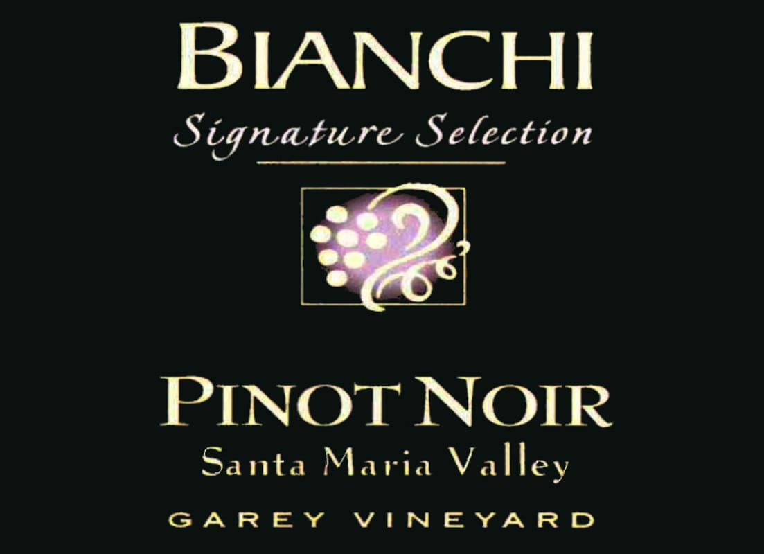Bianchi Vineyards Garey Vineyards Signature Selection Pinot Noir 2014 Front Label