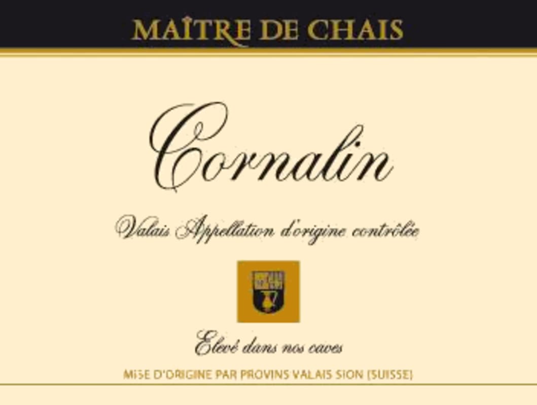 Provins Valais Valais Maitre de Chais Cornalin 2007 Front Label