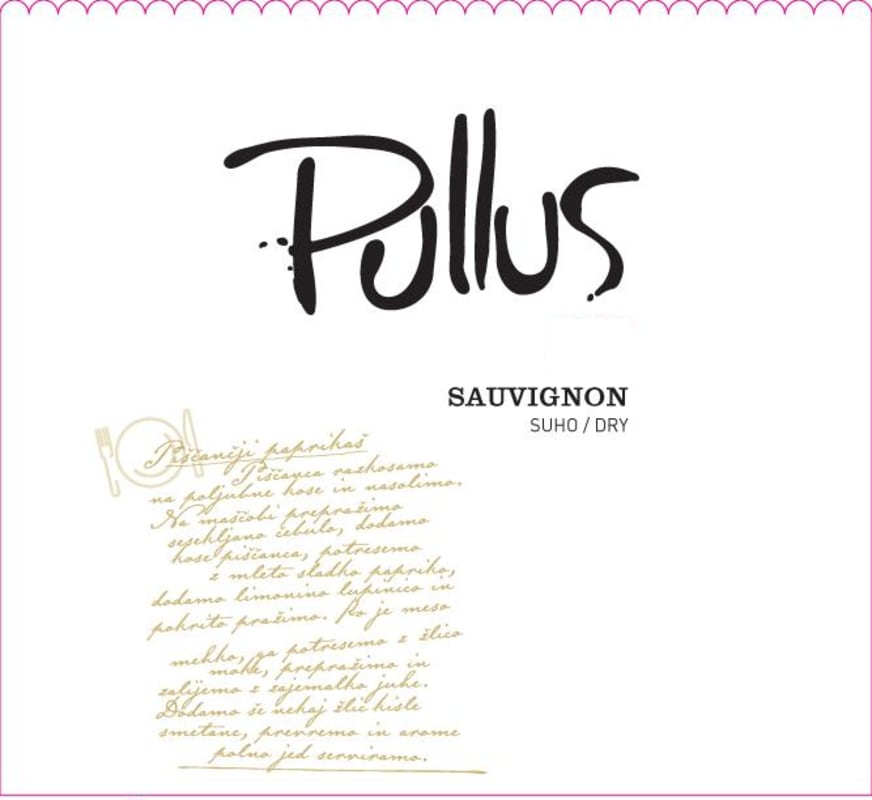 Pullus Sauvignon Blanc 2013 Front Label