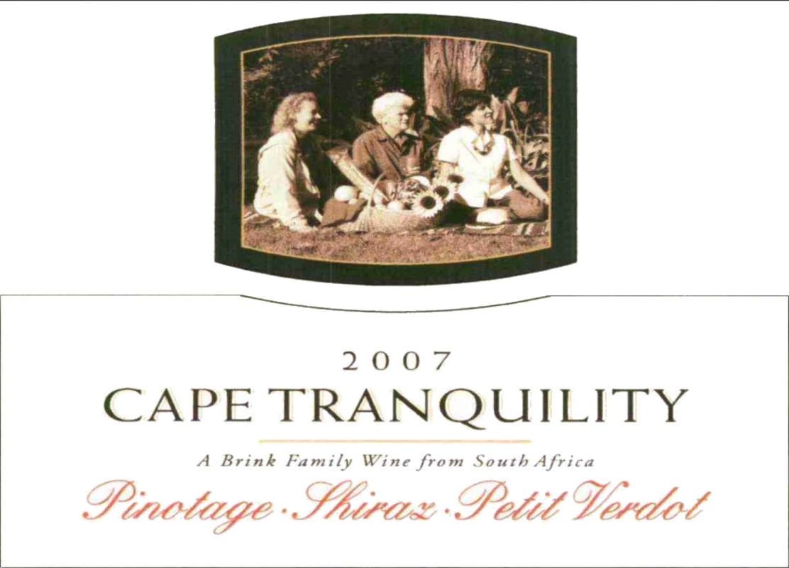 Pulpit Rock Winery Brink Family Cape Tranquility Red 2007 Front Label