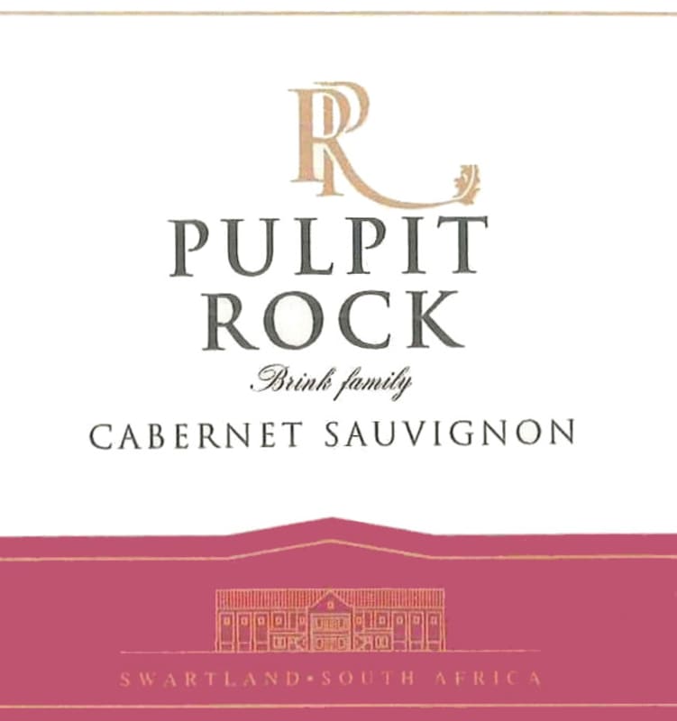 Pulpit Rock Winery Brink Family Cabernet Sauvignon 2014 Front Label