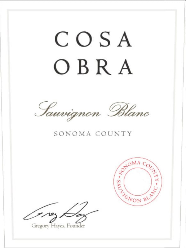 Cosa Obra Sauvignon Blanc 2014 Front Label