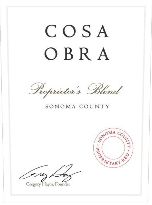 Cosa Obra Proprietors Blend Red 2011 Front Label