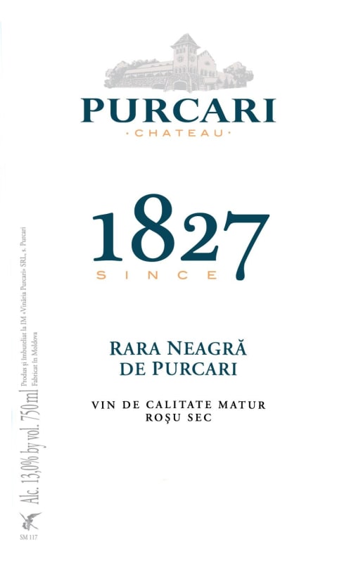 Purcari Winery Rara Negra 2013 Front Label