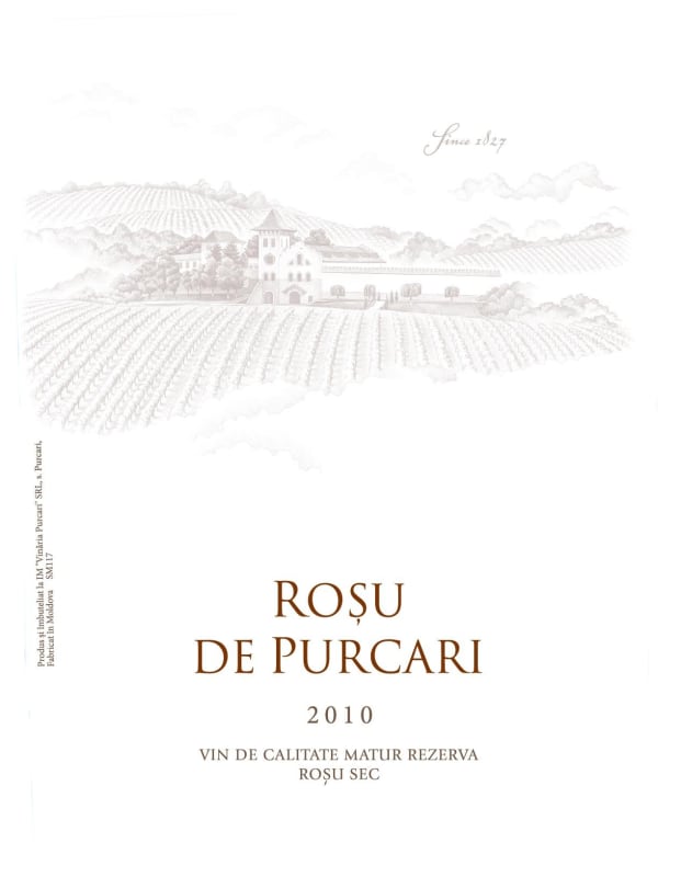 Purcari Winery Rosu de Purcari 2010 Front Label