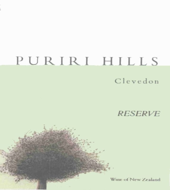 Puriri Hills Vineyard Clevedon Reserve 2008 Front Label