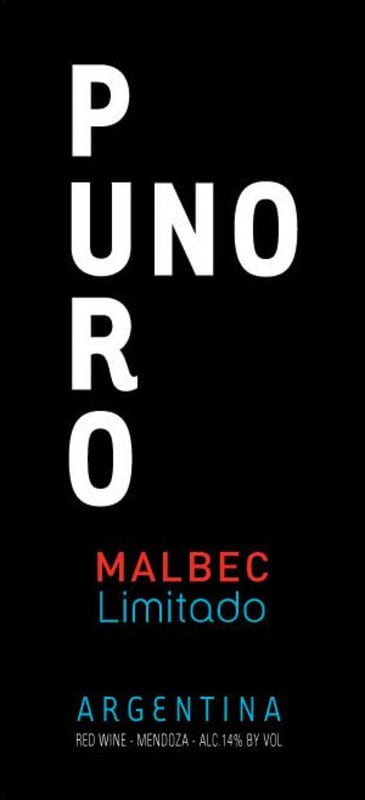 Puro Uno Limitado Malbec 2010 Front Label