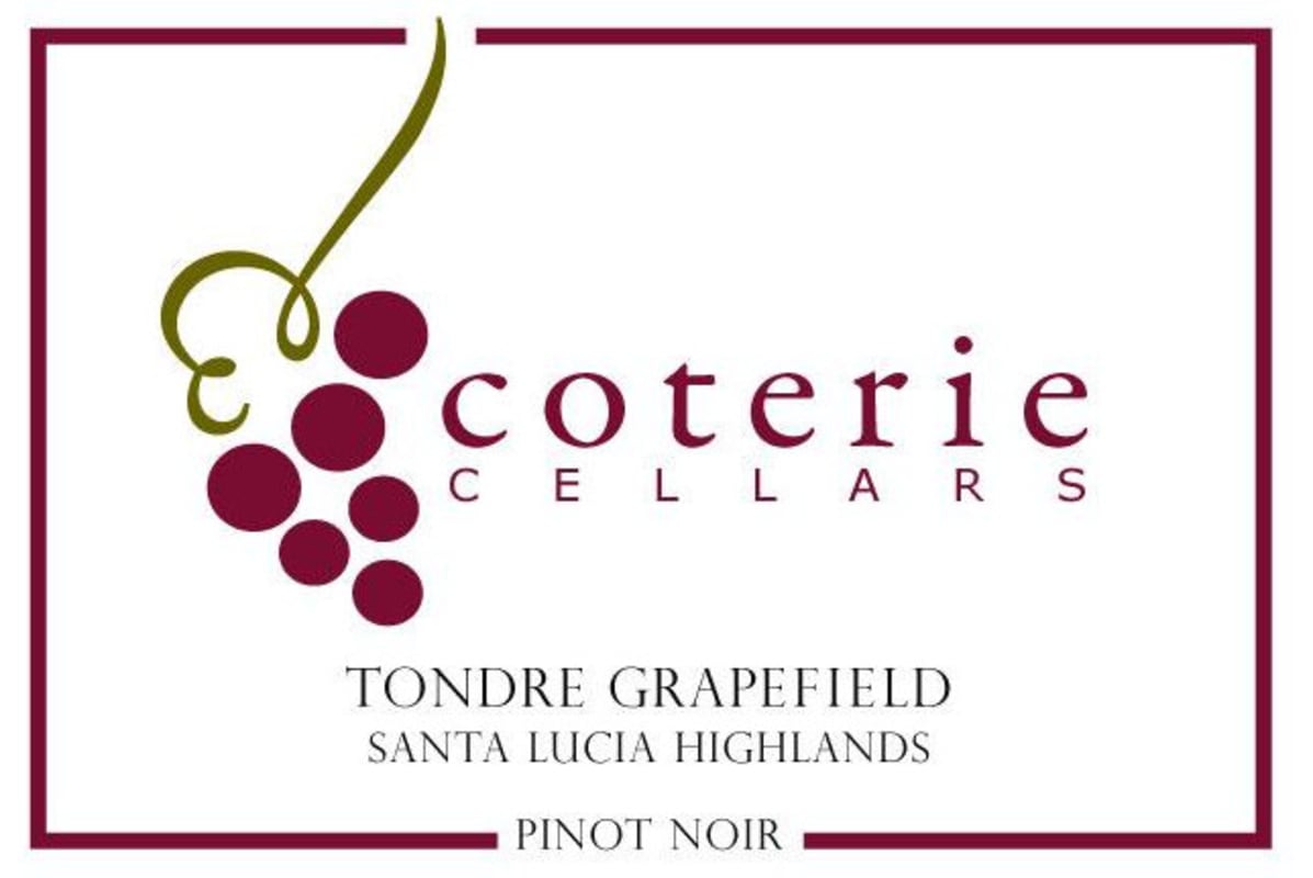 Coterie Cellars Tondre Grapefield Pinot Noir 2013 Front Label